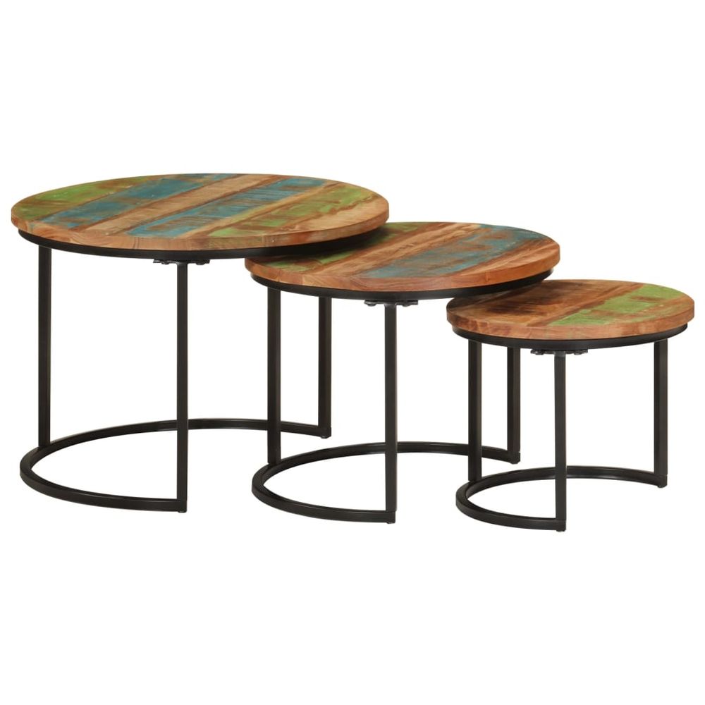 Nesting Tables 3 pcs vidaXL Solid Acacia Wood - Nest of Tables from vidaXL