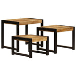 Nesting Tables 3 pcs vidaXL Solid Mango Wood - Nest of Tables from vidaXL