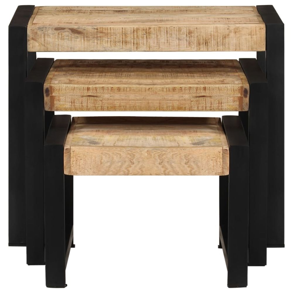 Nesting Tables 3 pcs vidaXL Solid Mango Wood - Nest of Tables from vidaXL