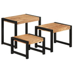 Nesting Tables 3 pcs vidaXL Solid Mango Wood - Nest of Tables from vidaXL