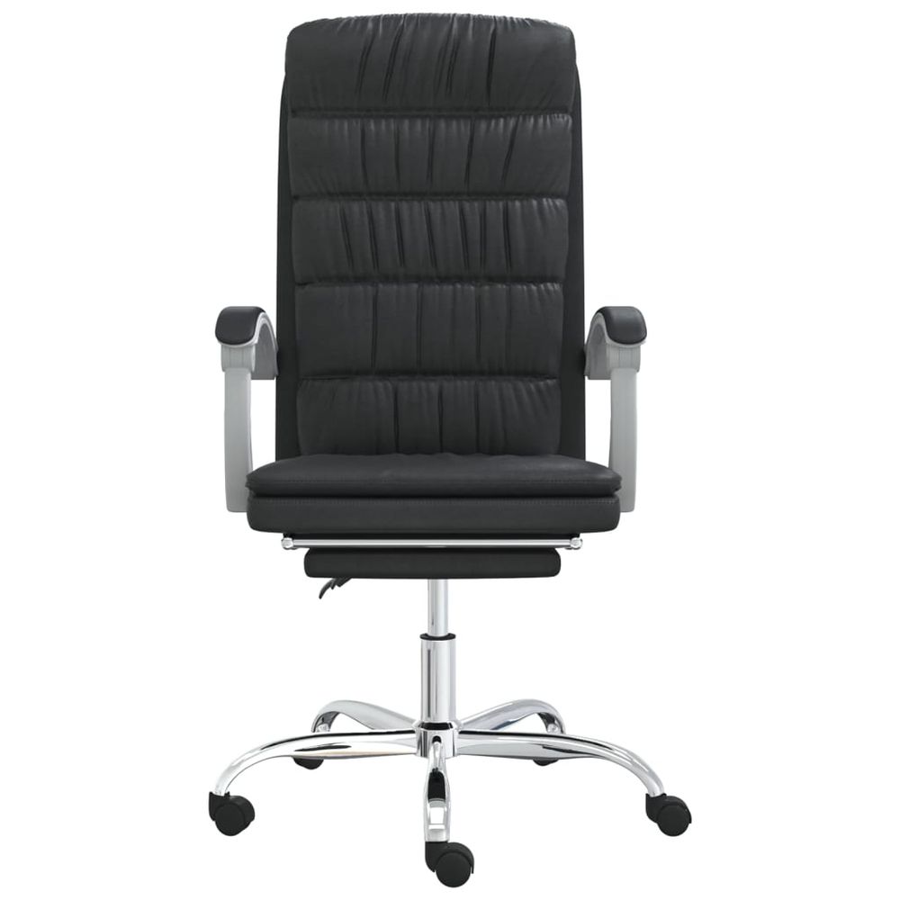 Reclining Office Chair Black Faux Leather - Office Chair from vidaXL