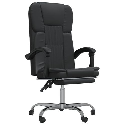 Reclining Office Chair Black Faux Leather - Office Chair from vidaXL