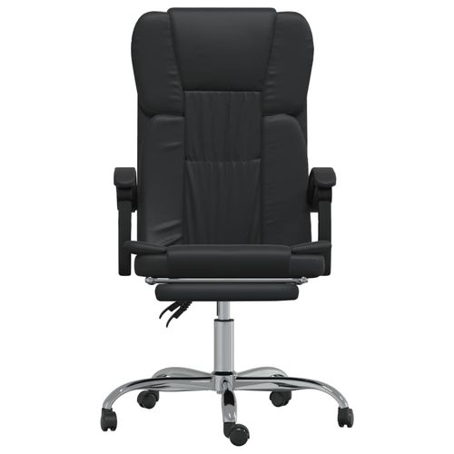 Reclining Office Chair Black Faux Leather - Office Chair from vidaXL