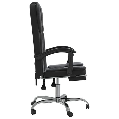 Reclining Office Chair Black Faux Leather - Office Chair from vidaXL