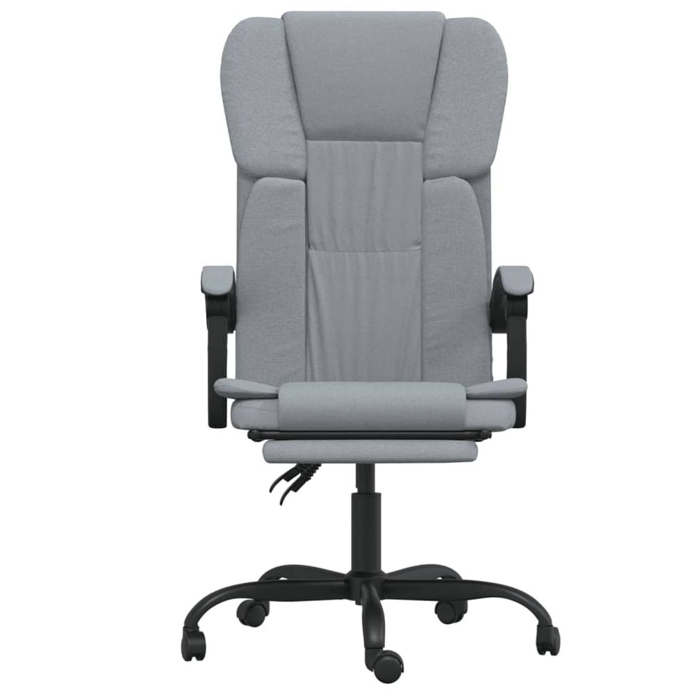 vidaXL Reclining Office Chair Light Grey Fabric - Office Chair from vidaXL