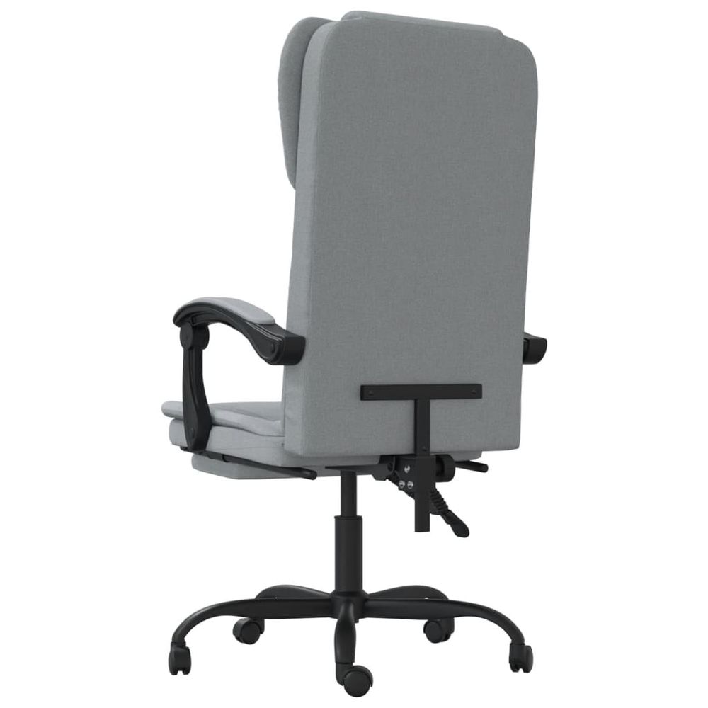 vidaXL Reclining Office Chair Light Grey Fabric - Office Chair from vidaXL