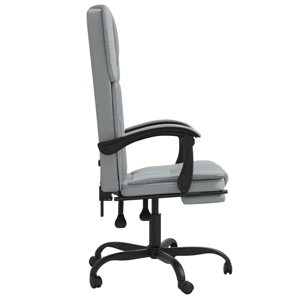 vidaXL Reclining Office Chair Light Grey Fabric - Office Chair from vidaXL