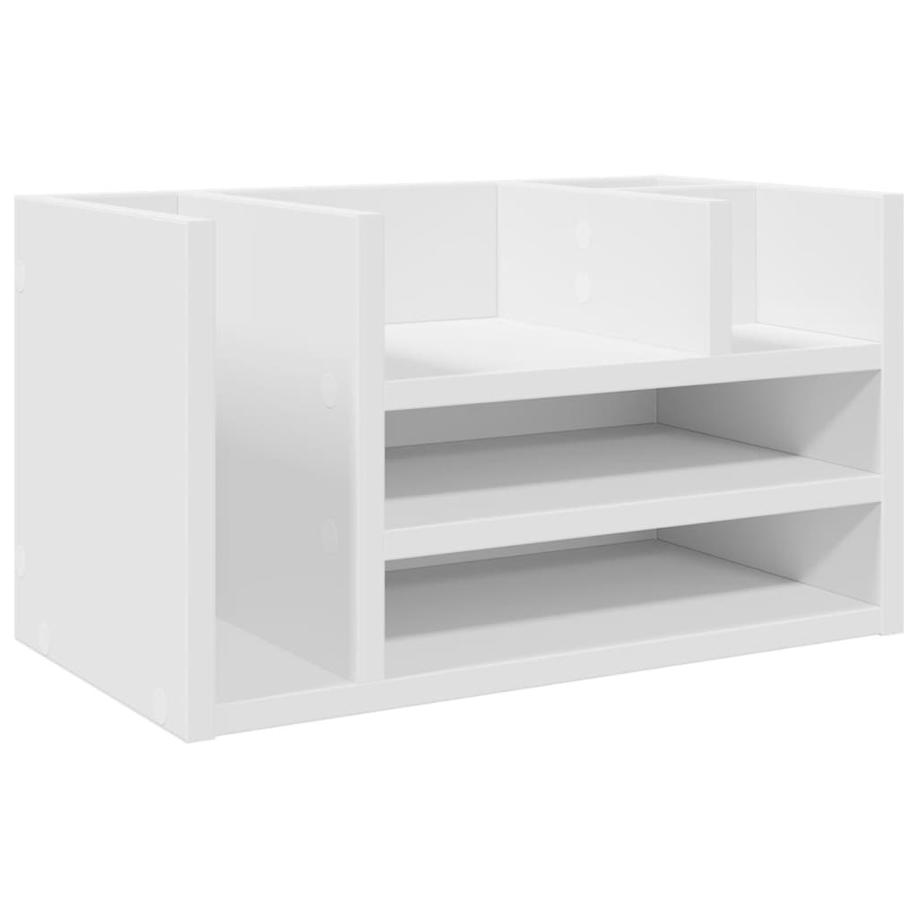 vidaXL Desk Organiser White 44.5x24x25 cm Engineered wood - Office Storage from vidaXL