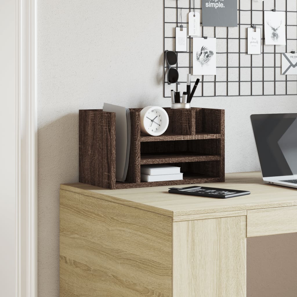 vidaXL Desk Organiser White 44.5x24x25 cm Engineered wood - Office Storage from vidaXL