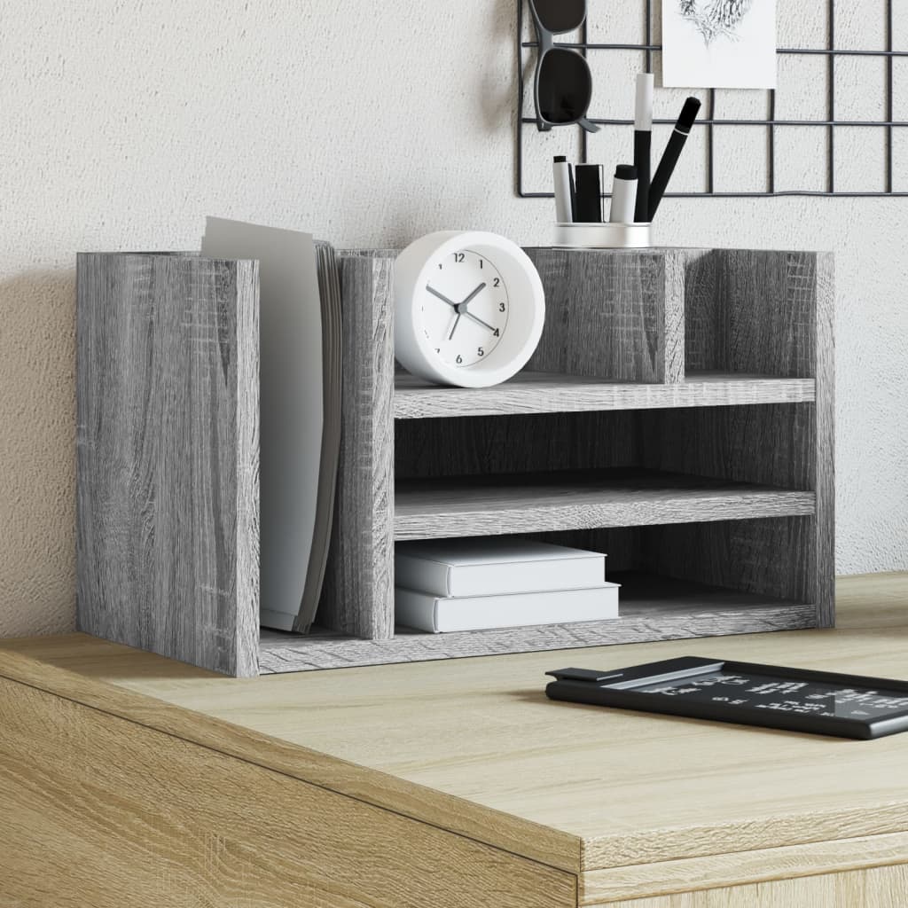 vidaXL Desk Organiser White 44.5x24x25 cm Engineered wood - Office Storage from vidaXL