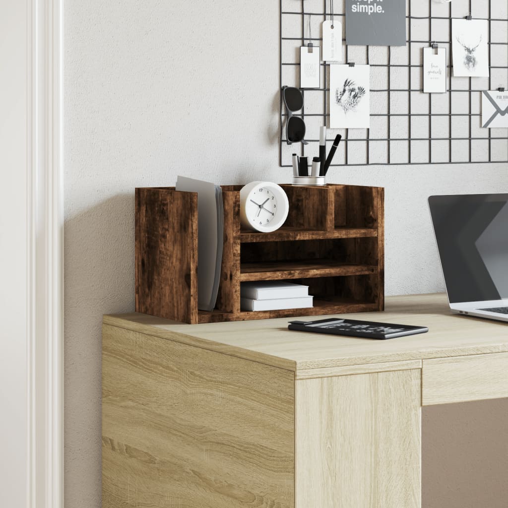 vidaXL Desk Organiser White 44.5x24x25 cm Engineered wood - Office Storage from vidaXL