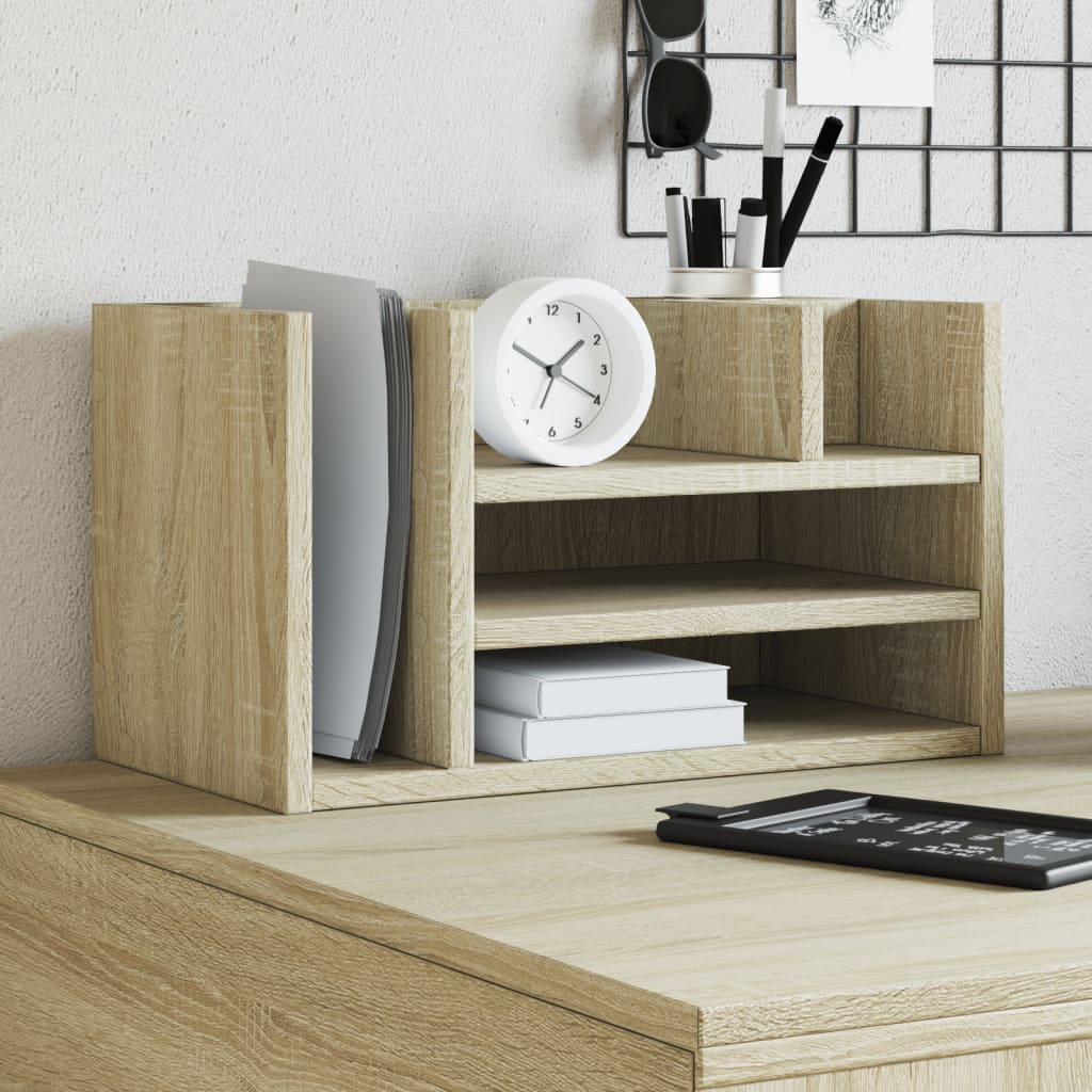 vidaXL Desk Organiser White 44.5x24x25 cm Engineered wood - Office Storage from vidaXL