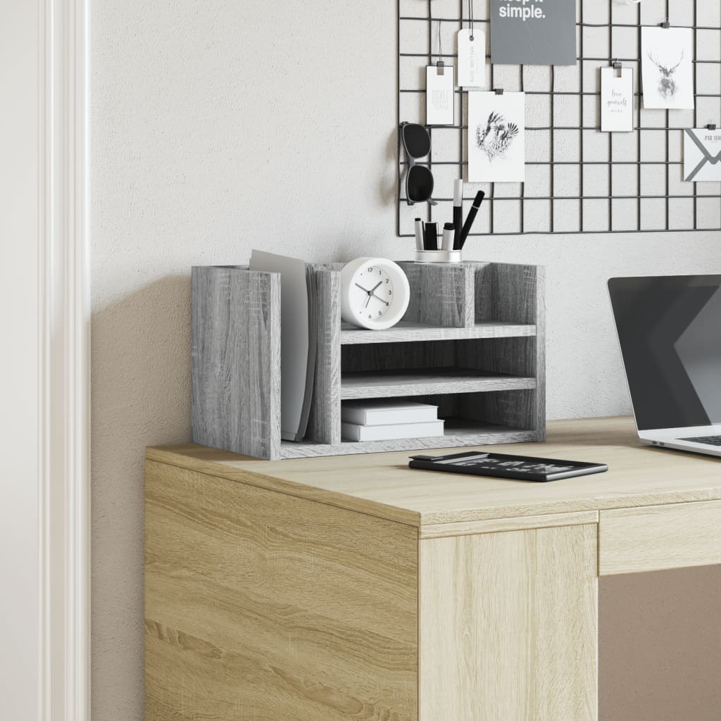 vidaXL Desk Organiser White 44.5x24x25 cm Engineered wood - Office Storage from vidaXL