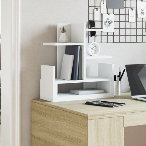 vidaXL Desk Organiser White 49x20x52.5 cm Engineered wood - Office Storage from vidaXL