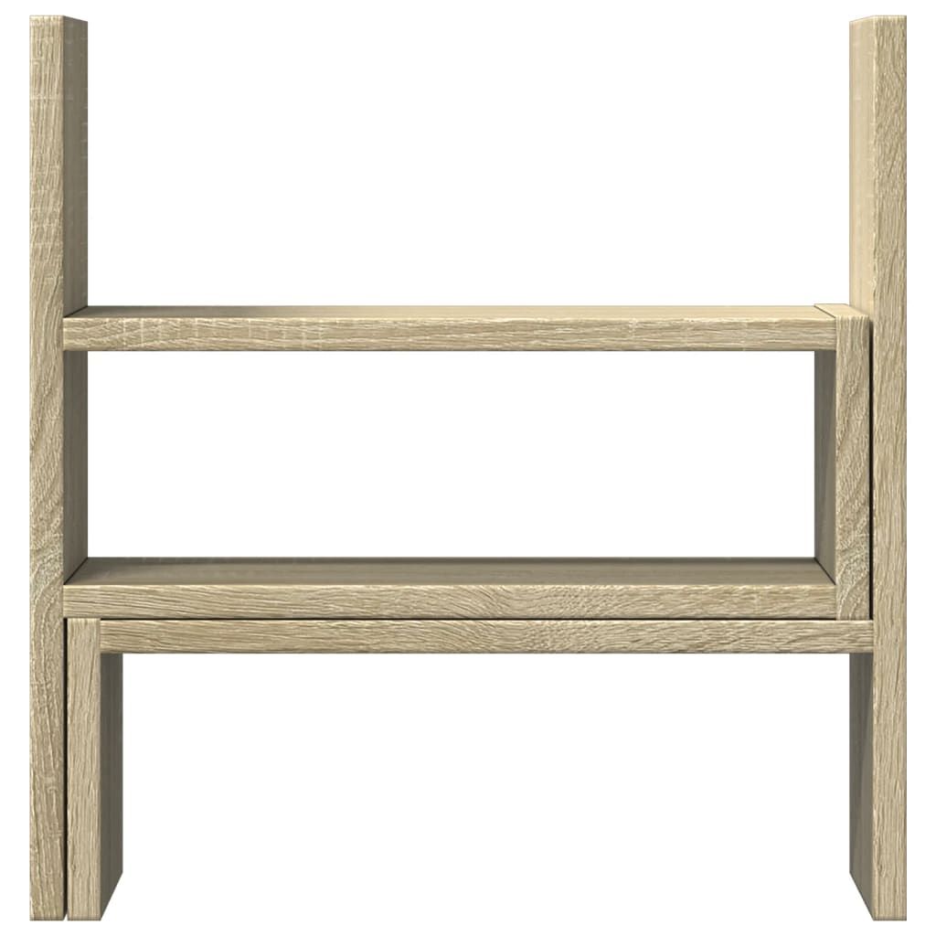 vidaXL Desk Organiser Adjustable White 40x17x41 cm Engineered Wood - Office Storage from vidaXL