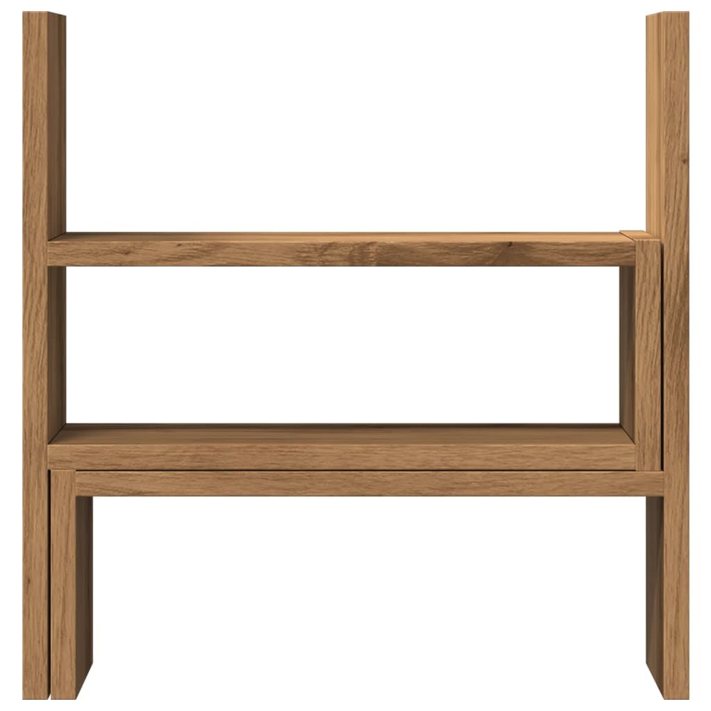 vidaXL Desk Organiser Adjustable White 40x17x41 cm Engineered Wood - Office Storage from vidaXL