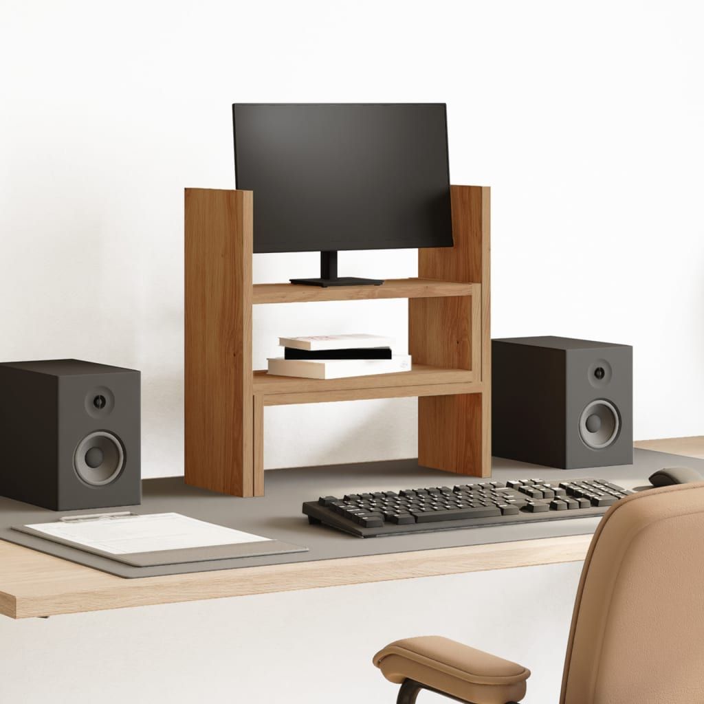 vidaXL Desk Organiser Adjustable White 40x17x41 cm Engineered Wood - Office Storage from vidaXL