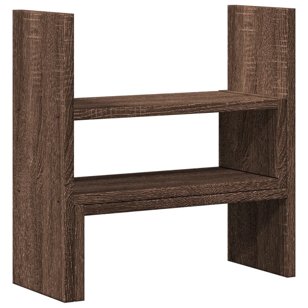 vidaXL Desk Organiser Adjustable White 40x17x41 cm Engineered Wood - Office Storage from vidaXL