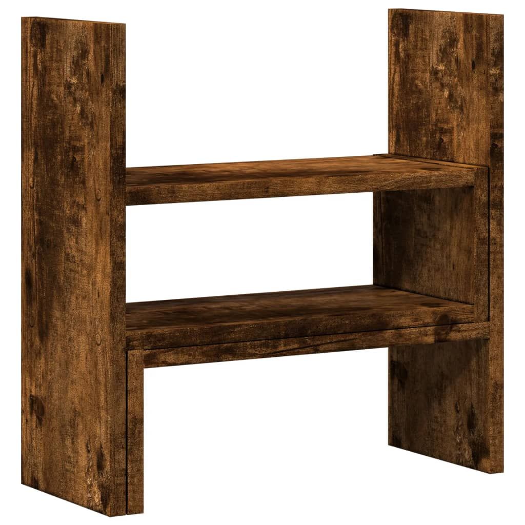 vidaXL Desk Organiser Adjustable White 40x17x41 cm Engineered Wood - Office Storage from vidaXL