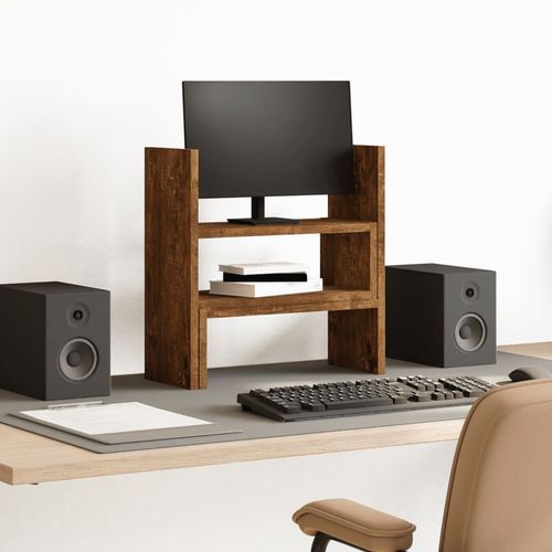 vidaXL Desk Organiser Adjustable White 40x17x41 cm Engineered Wood - Office Storage from vidaXL