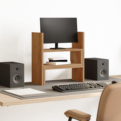 vidaXL Desk Organiser Adjustable White 40x17x41 cm Engineered Wood - Office Storage from vidaXL