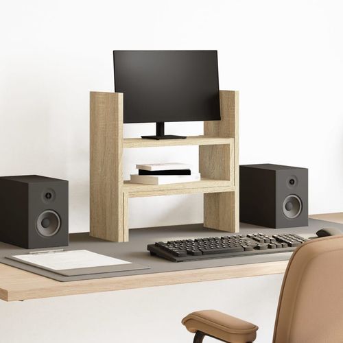 vidaXL Desk Organiser Adjustable White 40x17x41 cm Engineered Wood - Office Storage from vidaXL