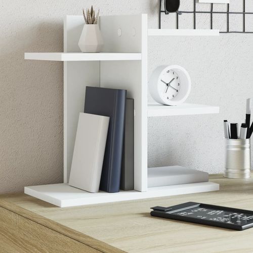 vidaXL Desk Organiser White 42x21.5x42 cm Engineered wood - Office Storage from vidaXL
