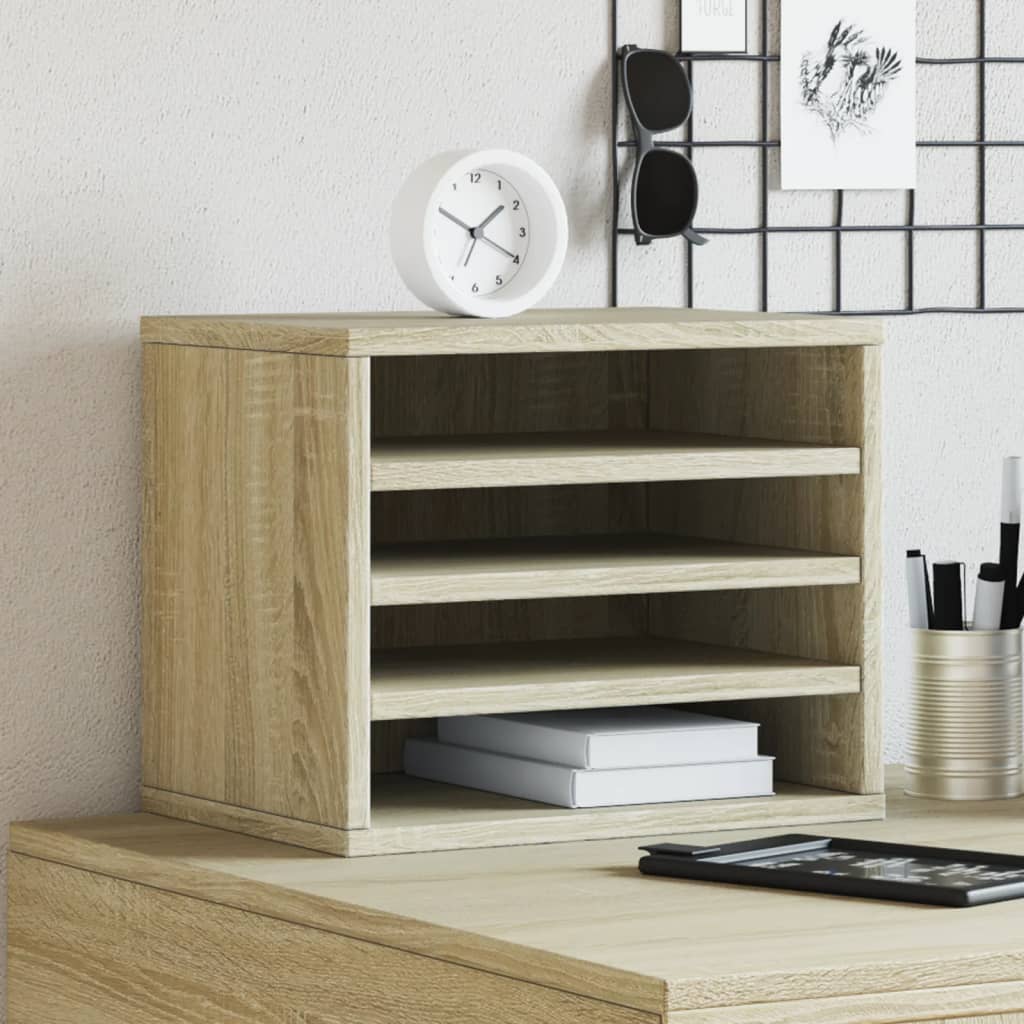 vidaXL Desk Organiser White 36x26x29.5 cm Engineered wood - Office Storage from vidaXL