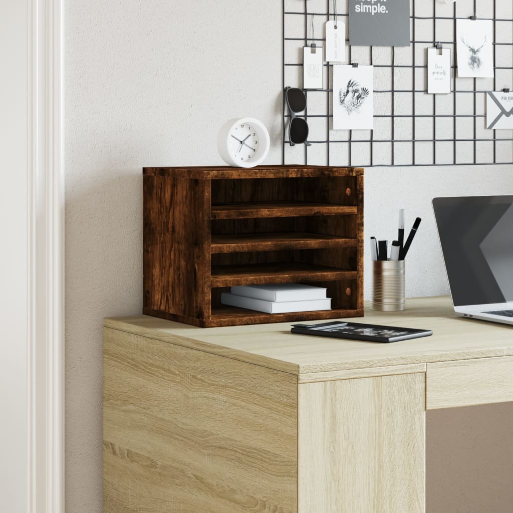 vidaXL Desk Organiser White 36x26x29.5 cm Engineered wood - Office Storage from vidaXL