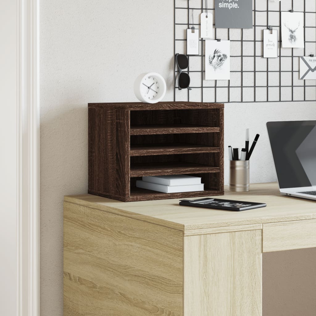 vidaXL Desk Organiser White 36x26x29.5 cm Engineered wood - Office Storage from vidaXL