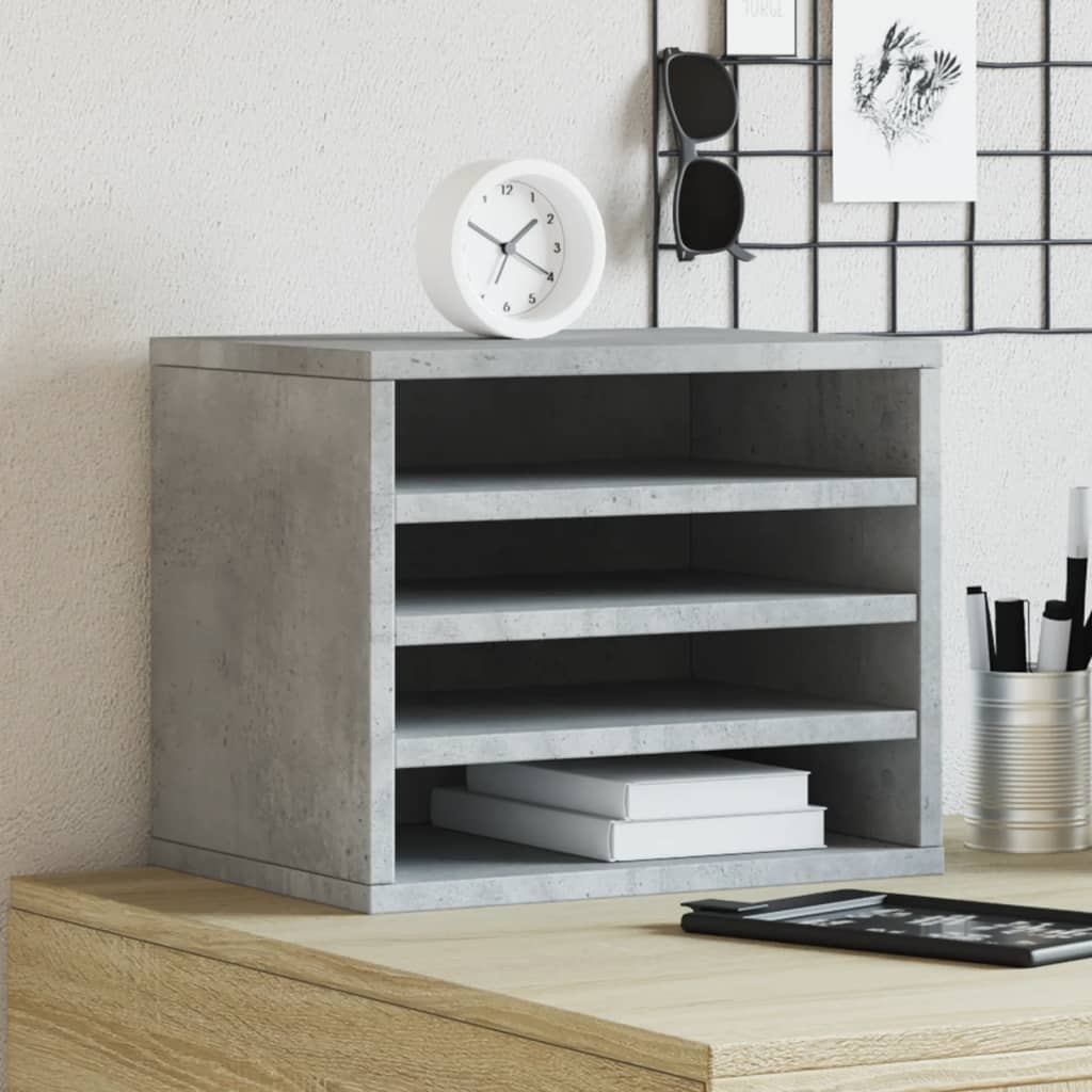 vidaXL Desk Organiser White 36x26x29.5 cm Engineered wood - Office Storage from vidaXL
