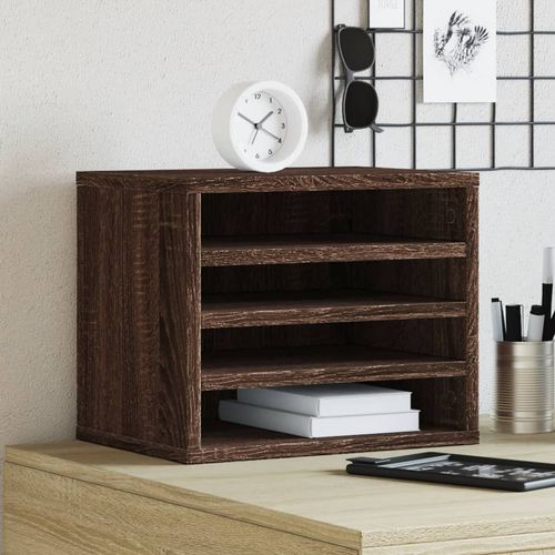 vidaXL Desk Organiser White 36x26x29.5 cm Engineered wood - Office Storage from vidaXL