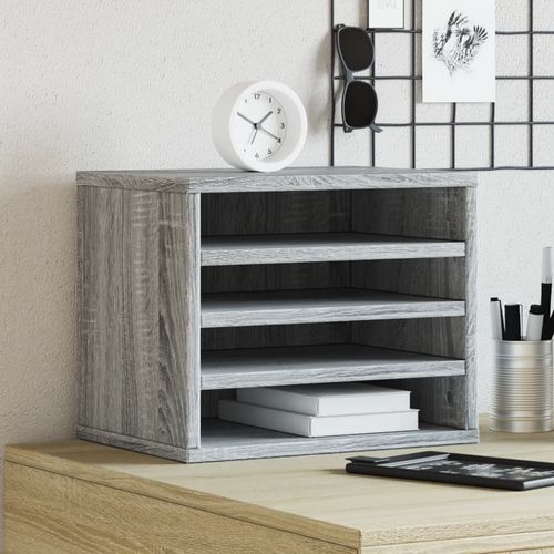 vidaXL Desk Organiser White 36x26x29.5 cm Engineered wood - Office Storage from vidaXL