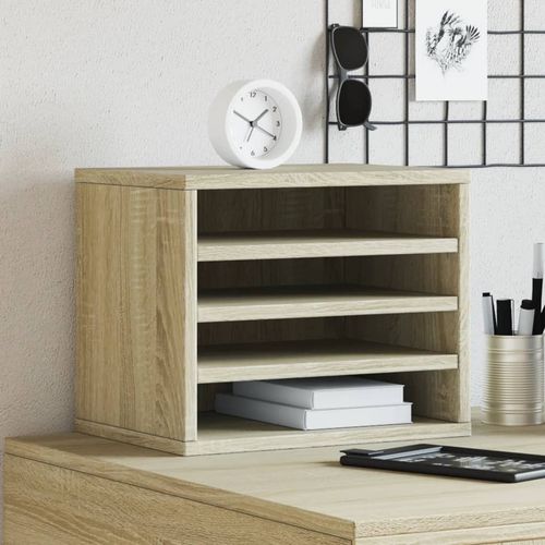 vidaXL Desk Organiser White 36x26x29.5 cm Engineered wood - Office Storage from vidaXL