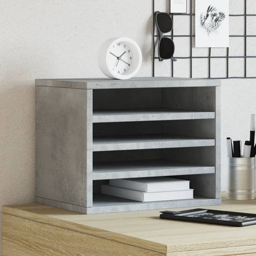 vidaXL Desk Organiser White 36x26x29.5 cm Engineered wood - Office Storage from vidaXL