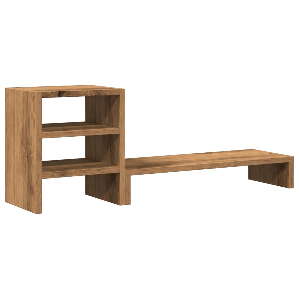 vidaXL Monitor Stand with Desk Organiser White Engineered Wood - Office Storage from vidaXL