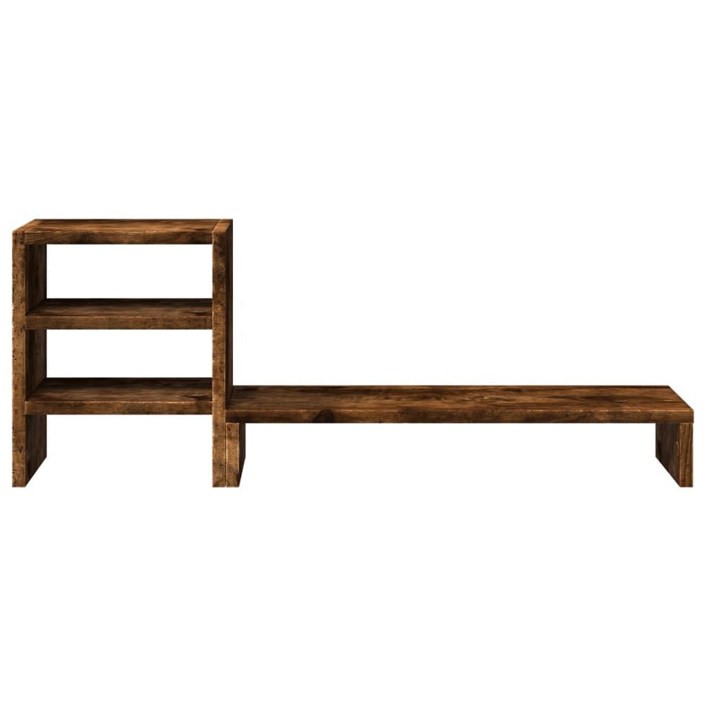 vidaXL Monitor Stand with Desk Organiser White Engineered Wood - Office Storage from vidaXL