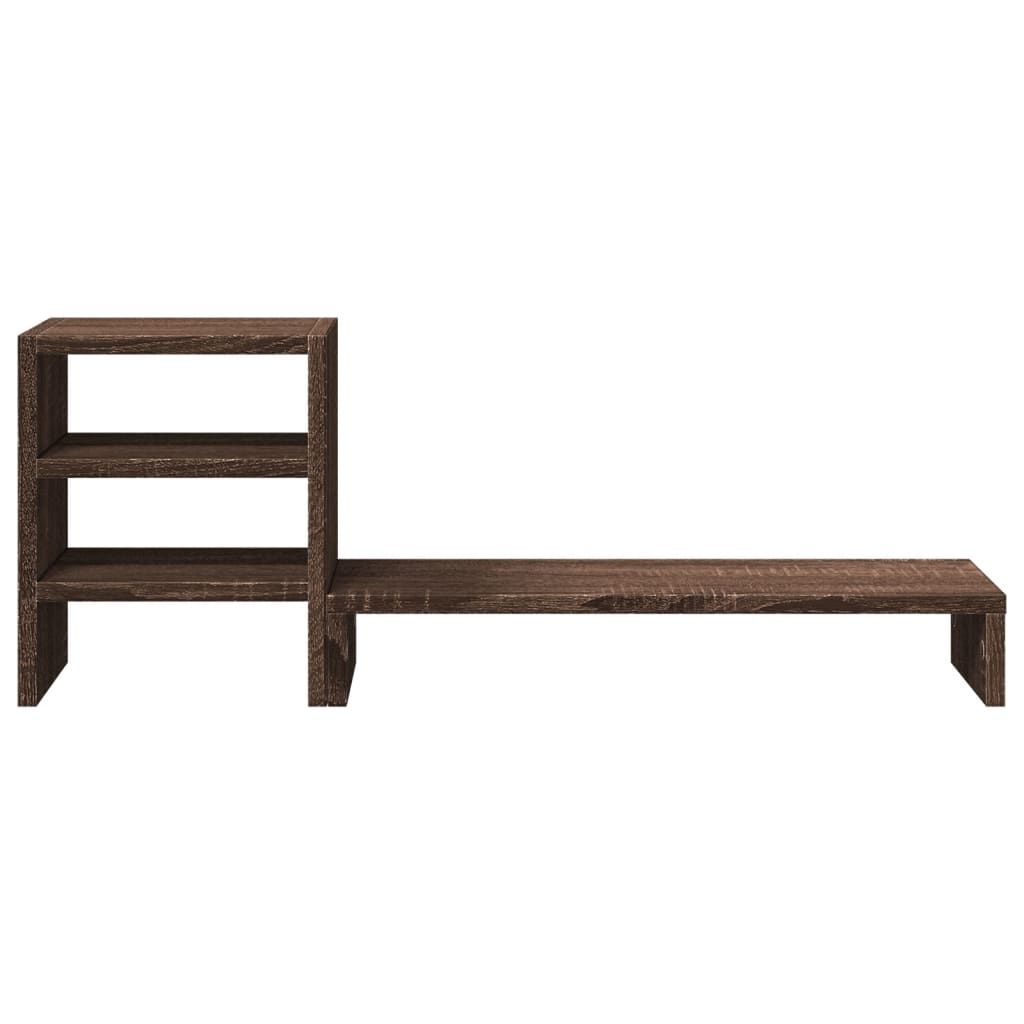 vidaXL Monitor Stand with Desk Organiser White Engineered Wood - Office Storage from vidaXL