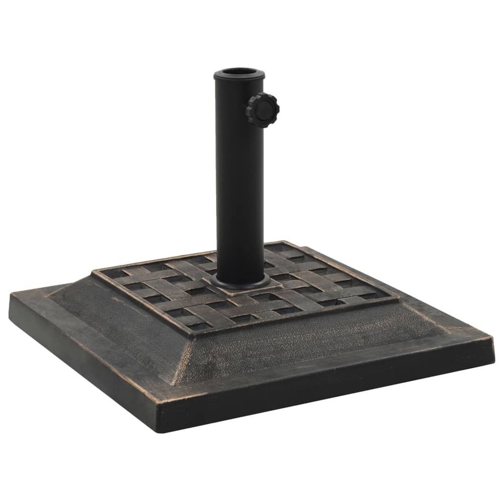 Parasol Base vidaXL Square Polyresin 12 kg Bronze - Parasol from vidaXL