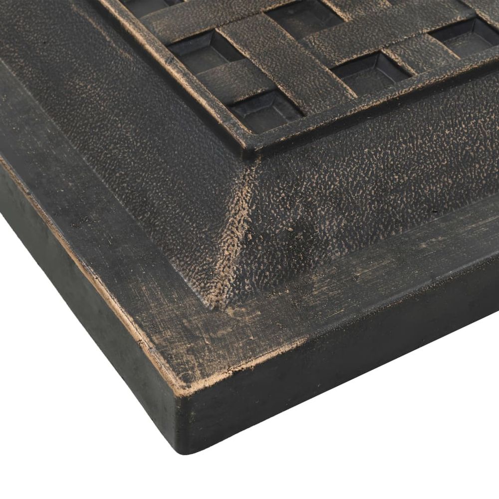 Parasol Base vidaXL Square Polyresin 12 kg Bronze - Parasol from vidaXL