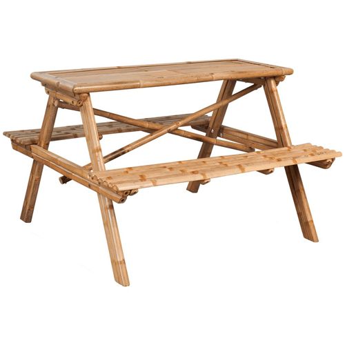 Picnic Table 120x120x78 cm Bamboo - Picnic Tables from vidaXL