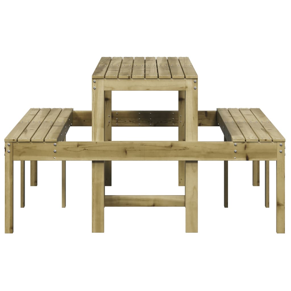 vidaXL Picnic Table Wax Brown 110x134x75 cm Solid Wood Pine - Picnic Tables from vidaXL