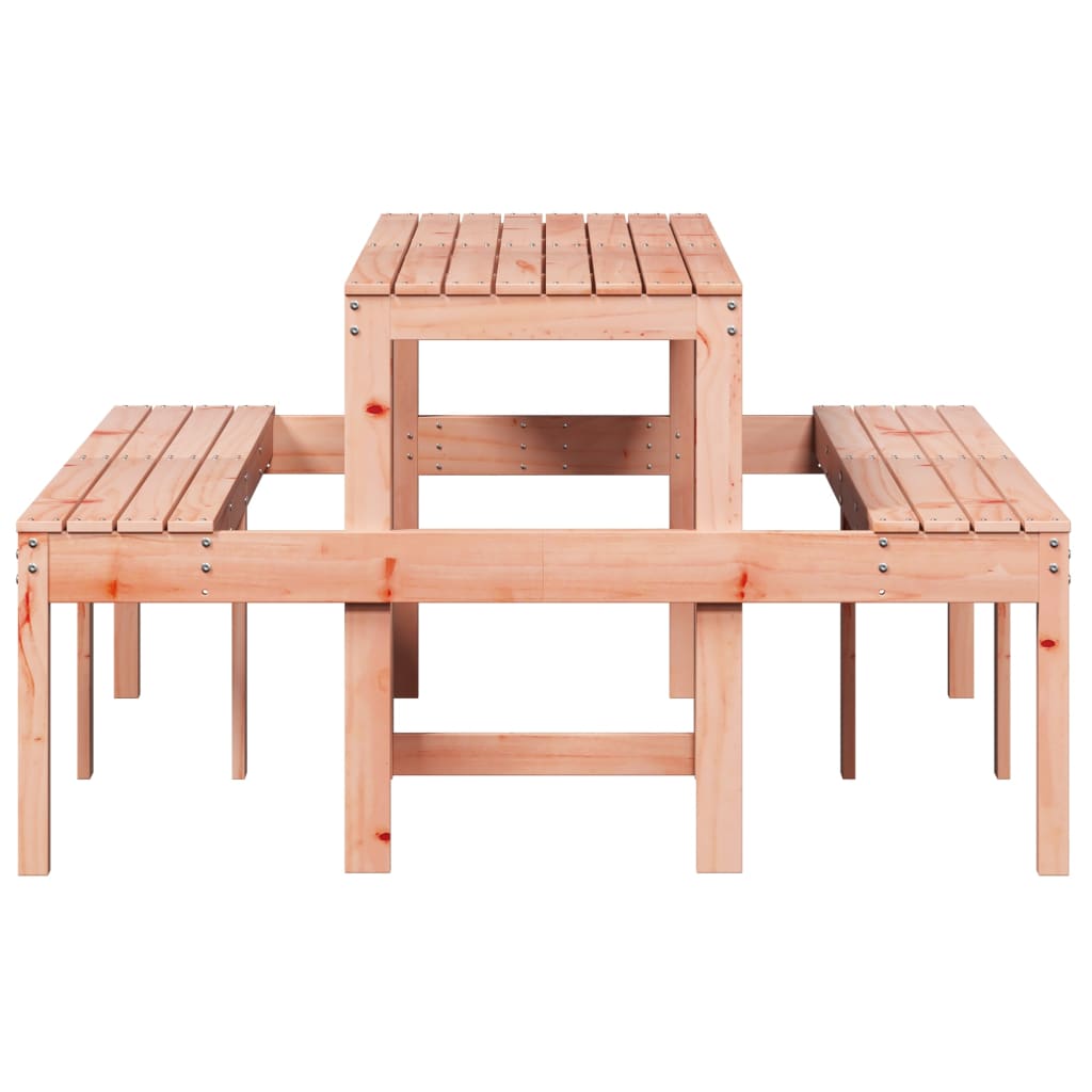 vidaXL Picnic Table Wax Brown 110x134x75 cm Solid Wood Pine - Picnic Tables from vidaXL