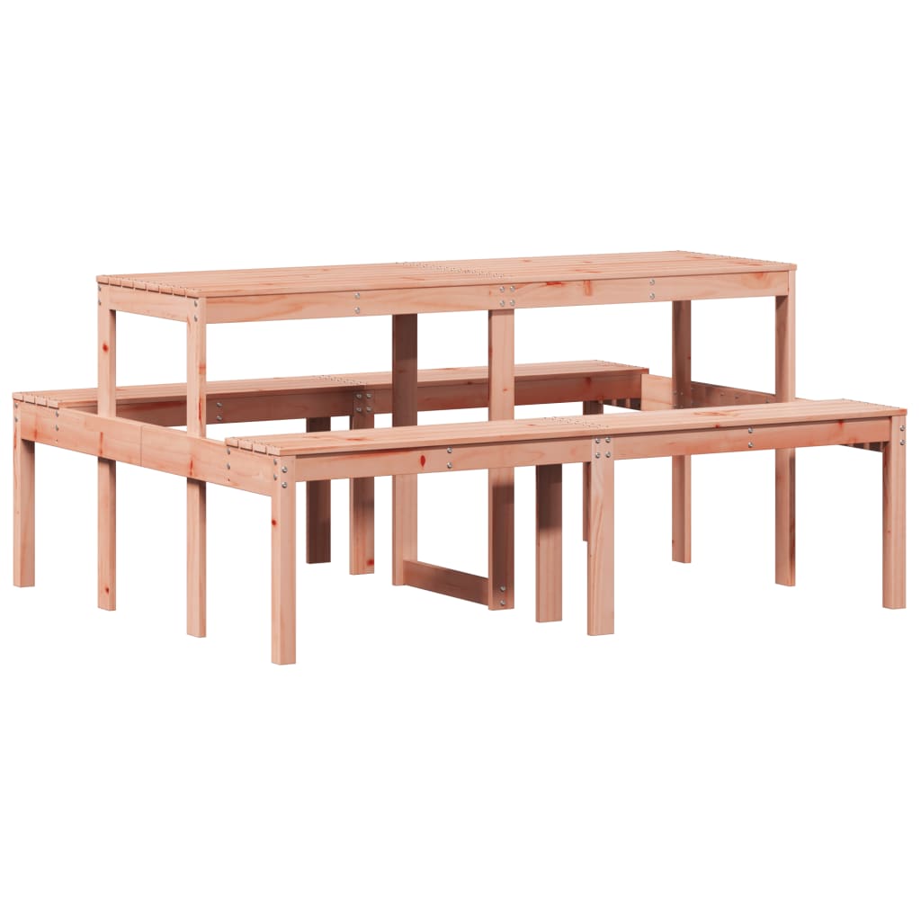 vidaXL Picnic Table Wax Brown 110x134x75 cm Solid Wood Pine - Picnic Tables from vidaXL