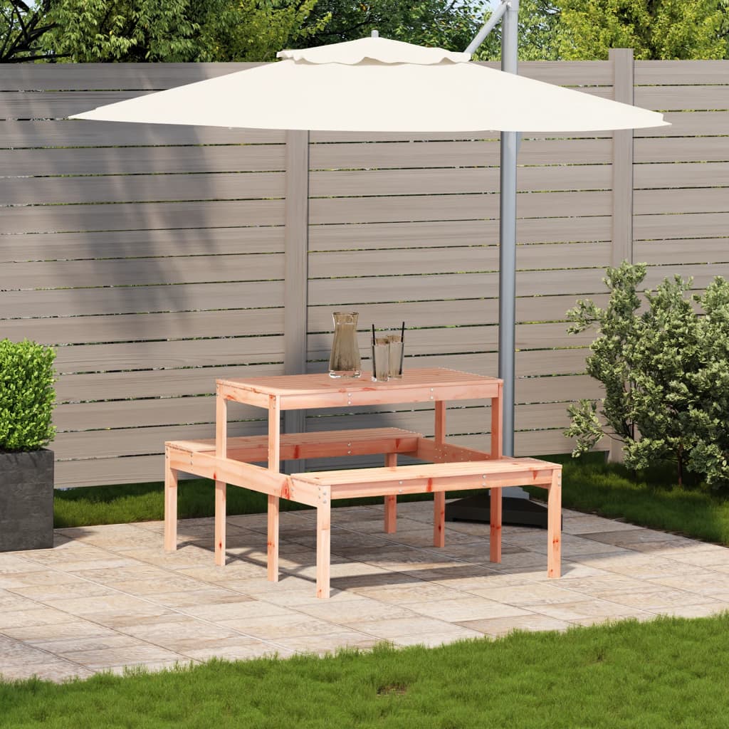 vidaXL Picnic Table Wax Brown 110x134x75 cm Solid Wood Pine - Picnic Tables from vidaXL