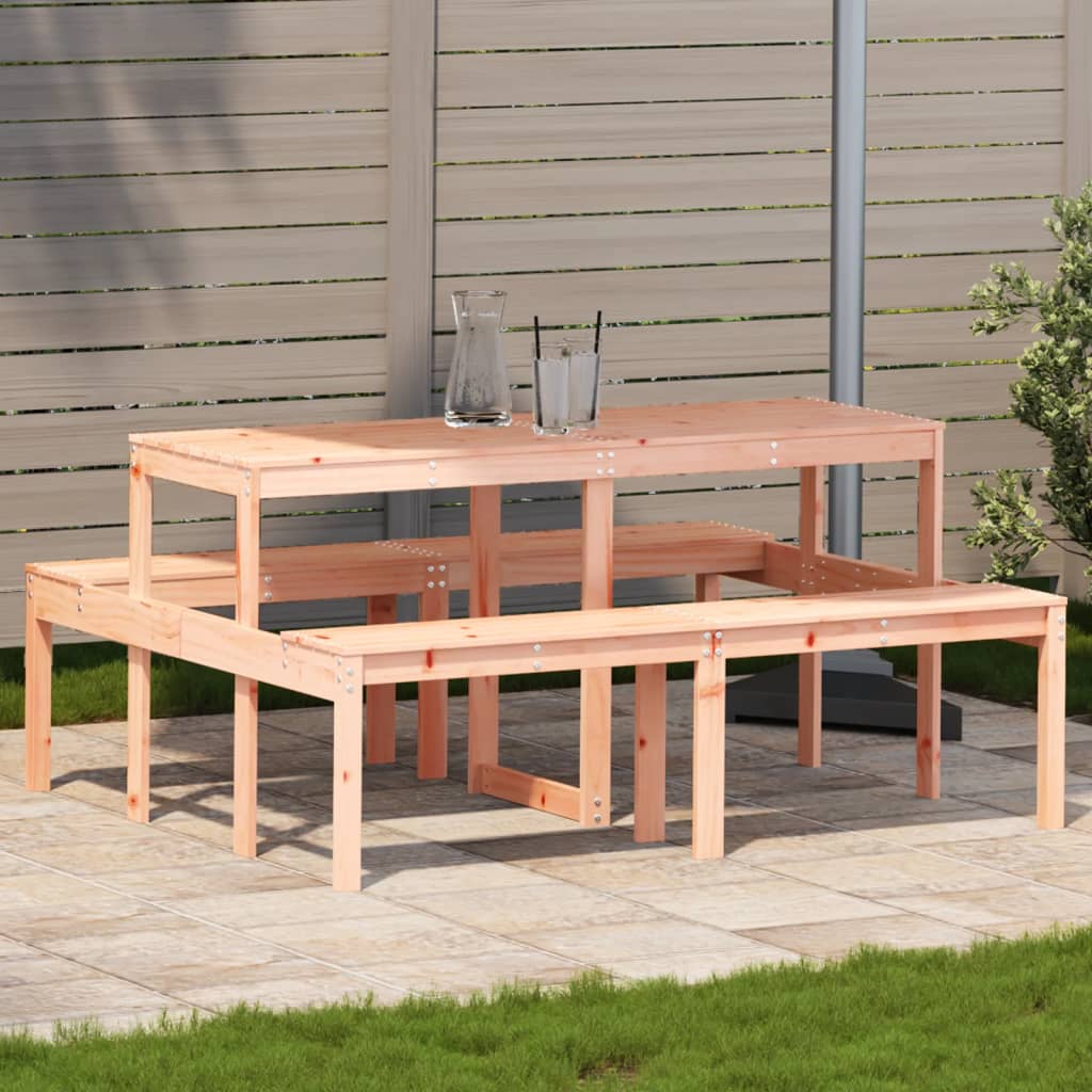 vidaXL Picnic Table Wax Brown 110x134x75 cm Solid Wood Pine - Picnic Tables from vidaXL