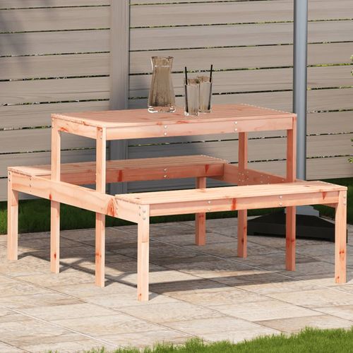 vidaXL Picnic Table Wax Brown 110x134x75 cm Solid Wood Pine - Picnic Tables from vidaXL