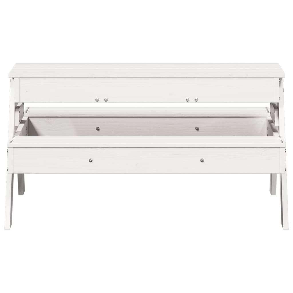 vidaXL Picnic Table with Sandpit for Kids Wax Brown Solid Wood Pine - Picnic Tables from vidaXL