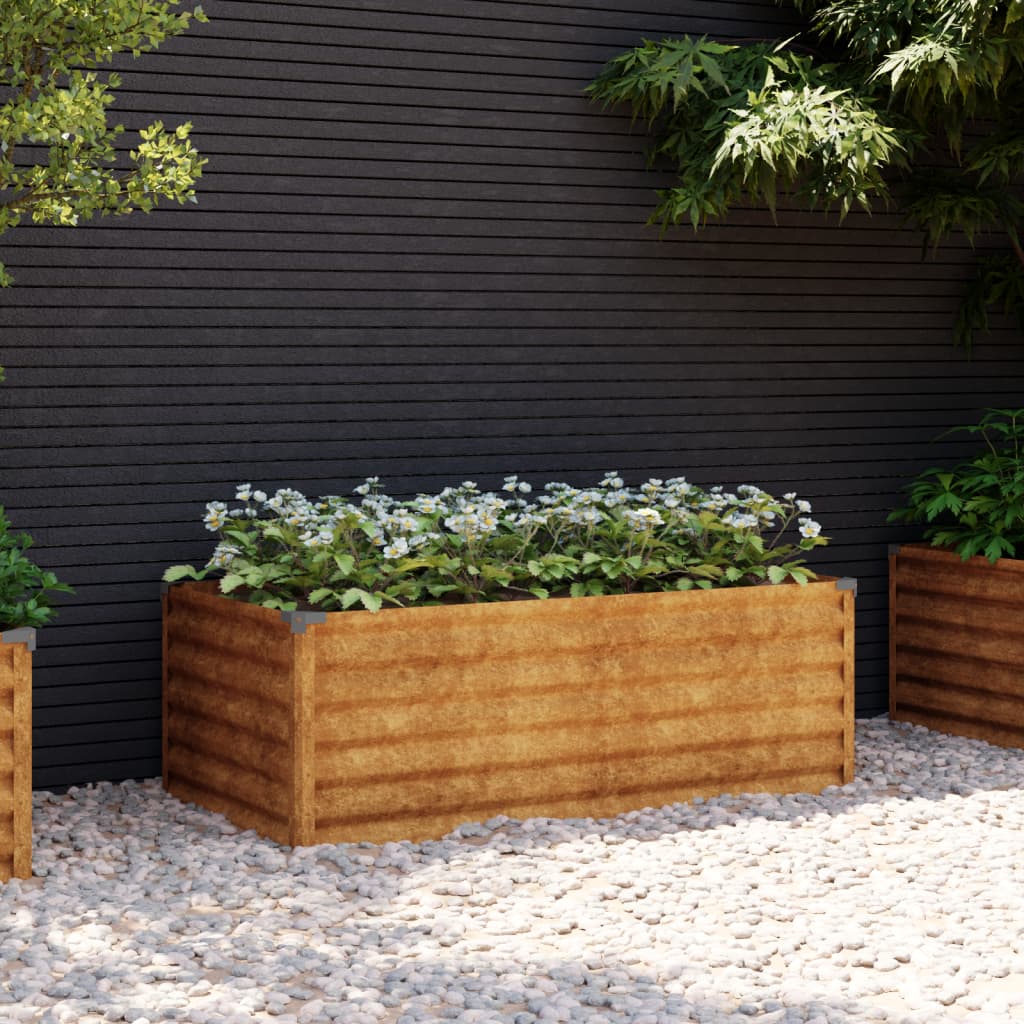 vidaXL Garden Raised Bed 100x50x36 cm Corten Steel - Raised Beds from vidaXL