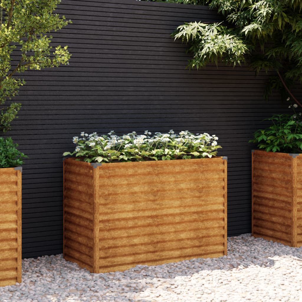 vidaXL Garden Raised Bed 100x50x36 cm Corten Steel - Raised Beds from vidaXL